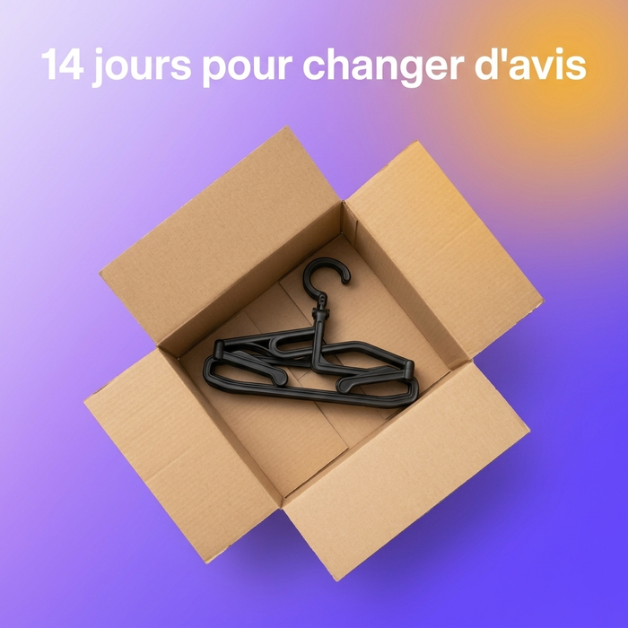 14 jours pour changer d'avis. Vous ne risquez rien.